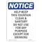 Signmission OSHA, Help Keep This Fountain Clean & Sanitary, 14in X 10in Rigid Plastic, 10" W, 14" L, Portrait OS-NS-P-1014-V-15800 - alternate 1